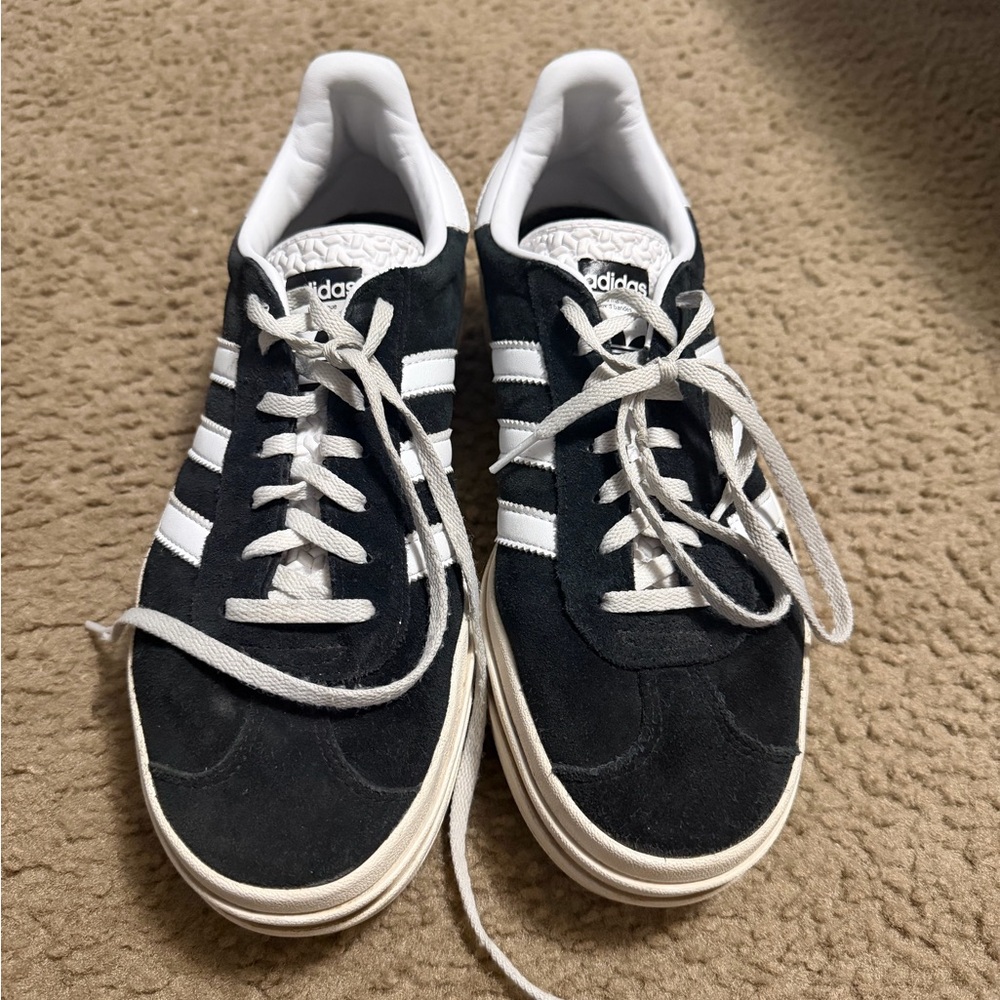 Adidas Black Suede Sneakers